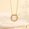 Copper 18K Gold Plated Plating Inlay Circle Zircon Pendant Necklace