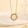 Copper 18K Gold Plated Plating Inlay Circle Zircon Pendant Necklace