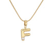 Copper 18K Gold Plated Plating Inlay Letter Artificial Pearls Pendant Necklace