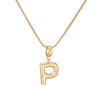 Copper 18K Gold Plated Plating Inlay Letter Artificial Pearls Pendant Necklace