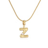 Copper 18K Gold Plated Plating Inlay Letter Artificial Pearls Pendant Necklace