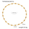 Copper 18K Gold Plated Plating Inlay Round Bracelets Necklace