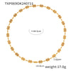 Copper 18K Gold Plated Plating Inlay Round Bracelets Necklace