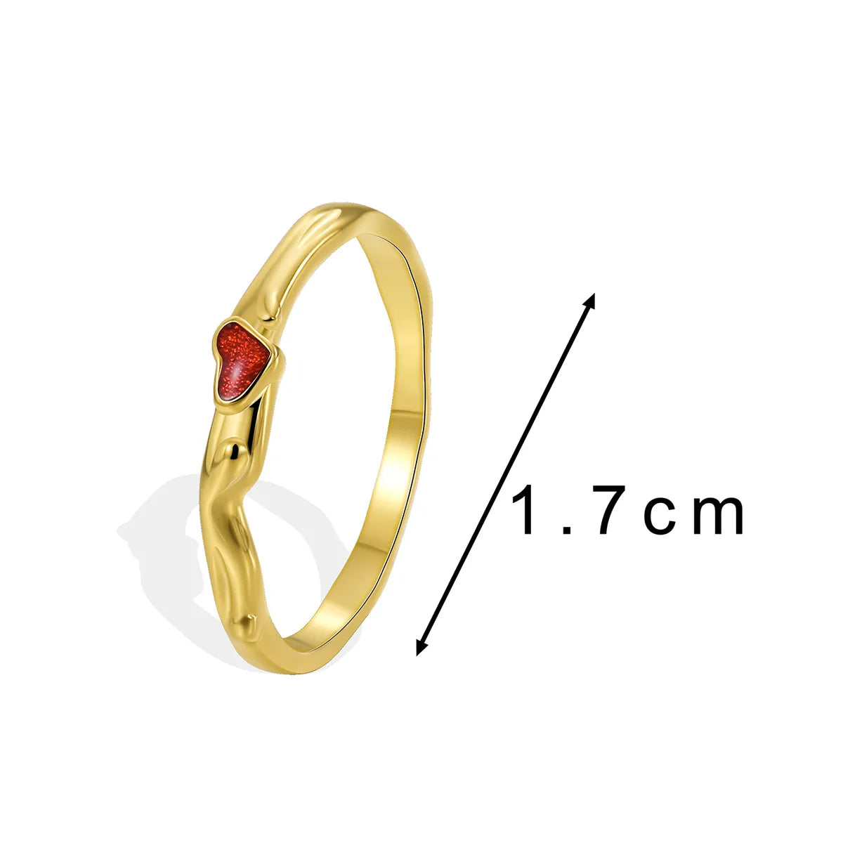 Copper 18K Gold Plated Plating Inlay Water Droplets Zircon Rings