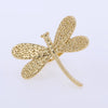 Copper 18K Gold Plated Plating Sun Heart Shape Dragonfly Open Rings