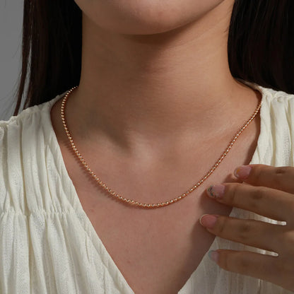 Copper 18K Gold Plated Platinum Plated Plating Round Necklace