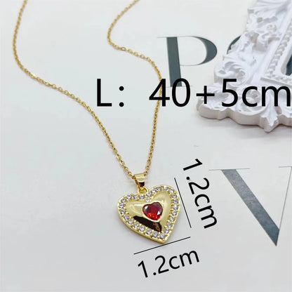 Copper 18K Gold Plated Retro Simple Style Plating Butterfly Copper Pendant Necklace