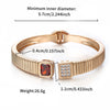 Copper 18K Gold Plated Retro XUPING Inlay Geometric Artificial Gemstones Bangle