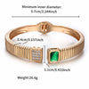 Copper 18K Gold Plated Retro XUPING Inlay Geometric Artificial Gemstones Bangle