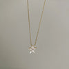 Copper 18K Gold Plated Simple Style Artistic Star Moon Flower Inlay Shell Necklace