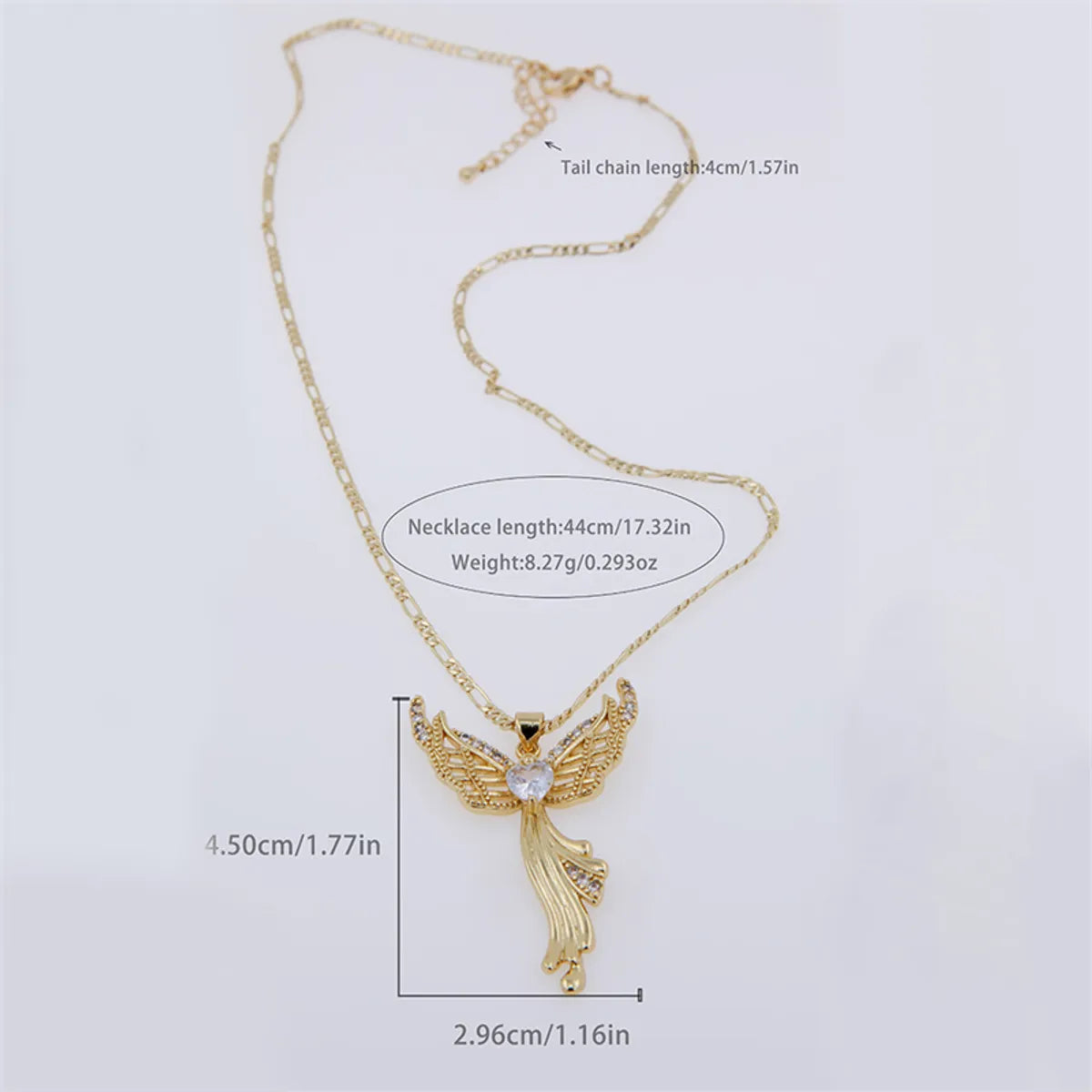 Copper 18K Gold Plated Simple Style Classic Style Flower Butterfly Plating Inlay Zircon Pendant Necklace