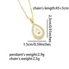 Copper 18K Gold Plated Simple Style Classic Style Inlay Human Geometric Shell Zircon Pendant Necklace