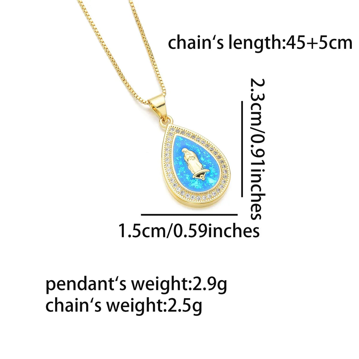 Copper 18K Gold Plated Simple Style Classic Style Inlay Human Geometric Shell Zircon Pendant Necklace