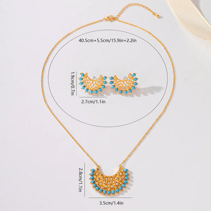 Copper 18K Gold Plated Simple Style Classic Style Inlay Solid Color Zircon Jewelry Set