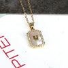 Copper 18K Gold Plated Simple Style Classic Style Plating Inlay Letter Shell Pendant Necklace