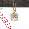 Copper 18K Gold Plated Simple Style Classic Style Plating Inlay Letter Shell Pendant Necklace