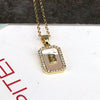 Copper 18K Gold Plated Simple Style Classic Style Plating Inlay Letter Shell Pendant Necklace