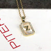 Copper 18K Gold Plated Simple Style Classic Style Plating Inlay Letter Shell Pendant Necklace