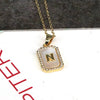 Copper 18K Gold Plated Simple Style Classic Style Plating Inlay Letter Shell Pendant Necklace