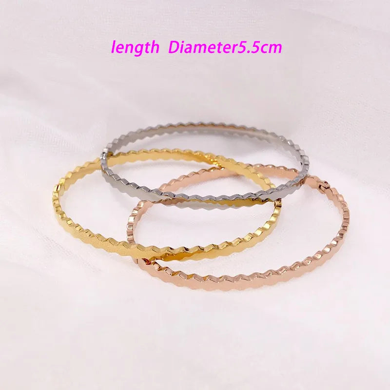 Copper 18K Gold Plated Simple Style Classic Style Plating Solid Color Bangle