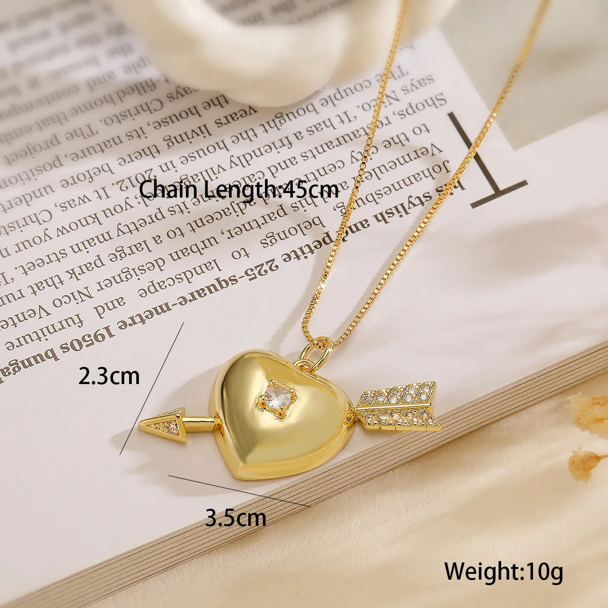 Copper 18K Gold Plated Simple Style Commute Hollow Out Inlay Love Star Heart Shape Zircon Pendant Necklace