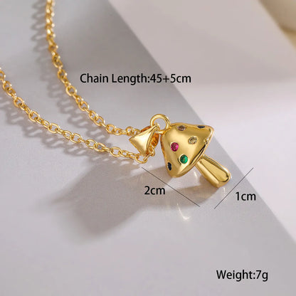 Copper 18K Gold Plated Simple Style Commute Hollow Out Inlay Love Star Heart Shape Zircon Pendant Necklace