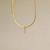 Wholesale Simple Style Commute Letter Copper 18K Gold Plated Pendant Necklace