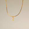 Wholesale Simple Style Commute Letter Copper 18K Gold Plated Pendant Necklace