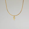 Wholesale Simple Style Commute Letter Copper 18K Gold Plated Pendant Necklace