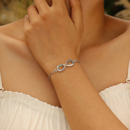 Copper 18K Gold Plated Simple Style Inlay Infinity Zircon Bracelets