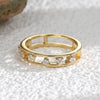 Copper 18K Gold Plated Simple Style Inlay Round Zircon Rings