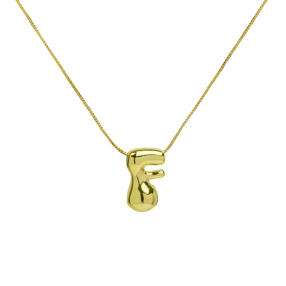 Copper 18K Gold Plated Simple Style Letter Plating Pendant Necklace