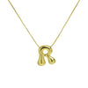 Copper 18K Gold Plated Simple Style Letter Plating Pendant Necklace