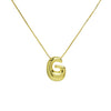 Copper 18K Gold Plated Simple Style Letter Plating Pendant Necklace