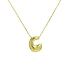 Copper 18K Gold Plated Simple Style Letter Plating Pendant Necklace