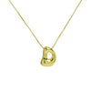 Copper 18K Gold Plated Simple Style Letter Plating Pendant Necklace