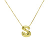 Copper 18K Gold Plated Simple Style Letter Plating Pendant Necklace