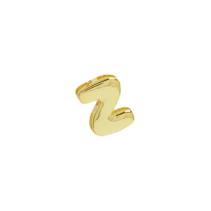 Copper 18K Gold Plated Simple Style Plating Letter Pendants