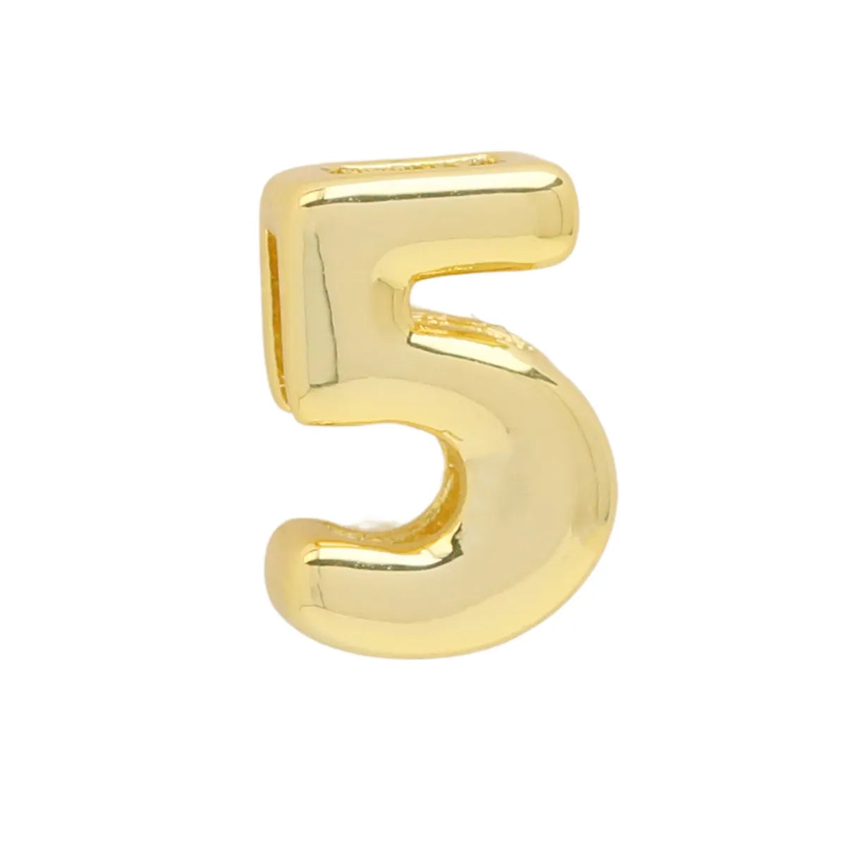 Copper 18K Gold Plated Simple Style Plating Letter Pendants