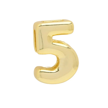 Copper 18K Gold Plated Simple Style Plating Letter Pendants