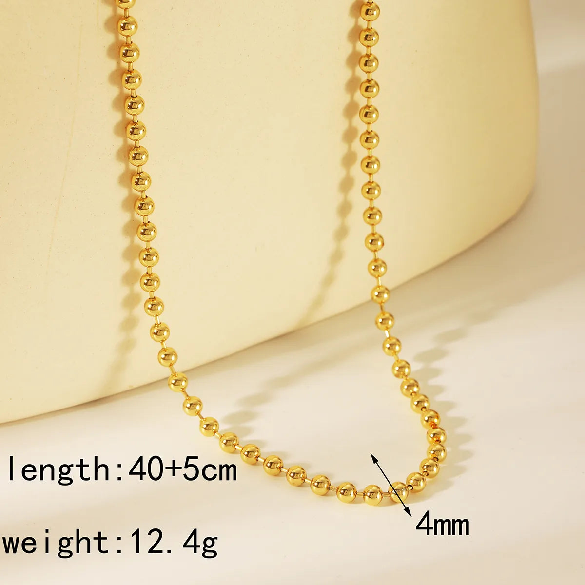 Copper 18K Gold Plated Simple Style Plating Solid Color Necklace