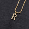 Copper 18K Gold Plated Simple Style Shiny Metallic Plating Letter Pendant Necklace