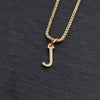 Copper 18K Gold Plated Simple Style Shiny Metallic Plating Letter Pendant Necklace