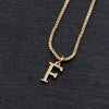 Copper 18K Gold Plated Simple Style Shiny Metallic Plating Letter Pendant Necklace