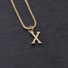 Copper 18K Gold Plated Simple Style Shiny Metallic Plating Letter Pendant Necklace