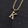 Copper 18K Gold Plated Simple Style Shiny Metallic Plating Letter Pendant Necklace