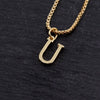 Copper 18K Gold Plated Simple Style Shiny Metallic Plating Letter Pendant Necklace