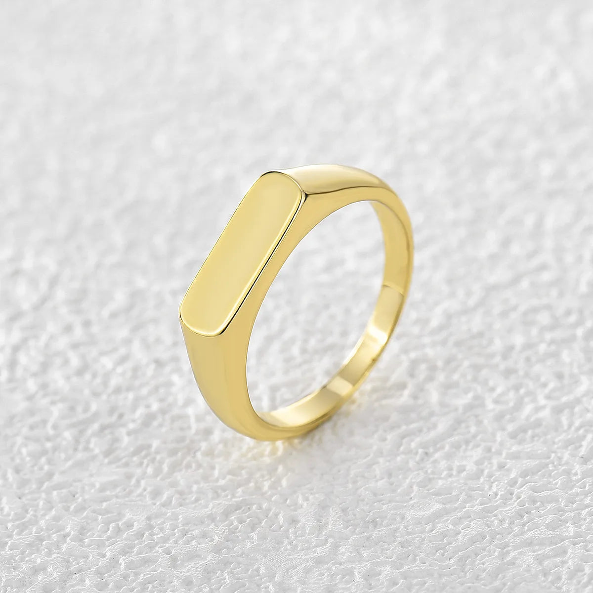 Copper 18K Gold Plated Simple Style Solid Color Rings