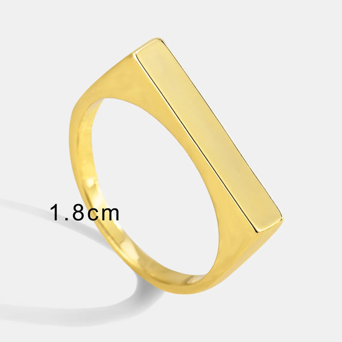 Copper 18K Gold Plated Simple Style Solid Color Rings