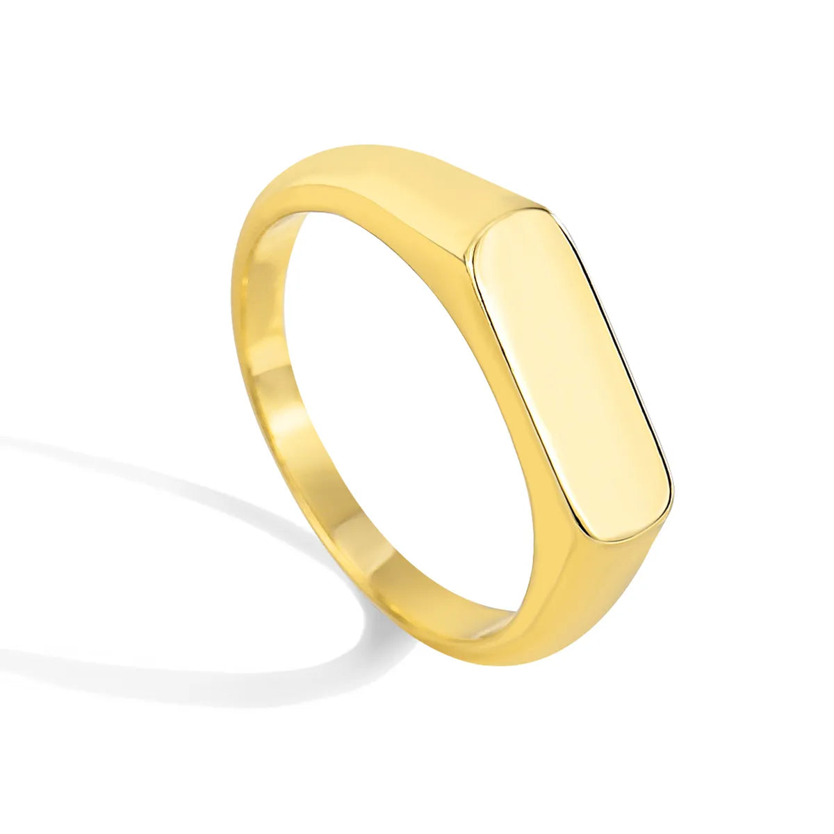 Copper 18K Gold Plated Simple Style Solid Color Rings